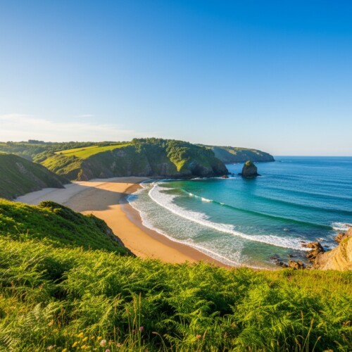 Hermosa Playa Del Oriente Asturiano